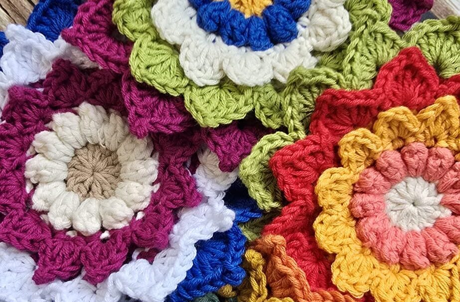 Mandala floreada tejido a crochet